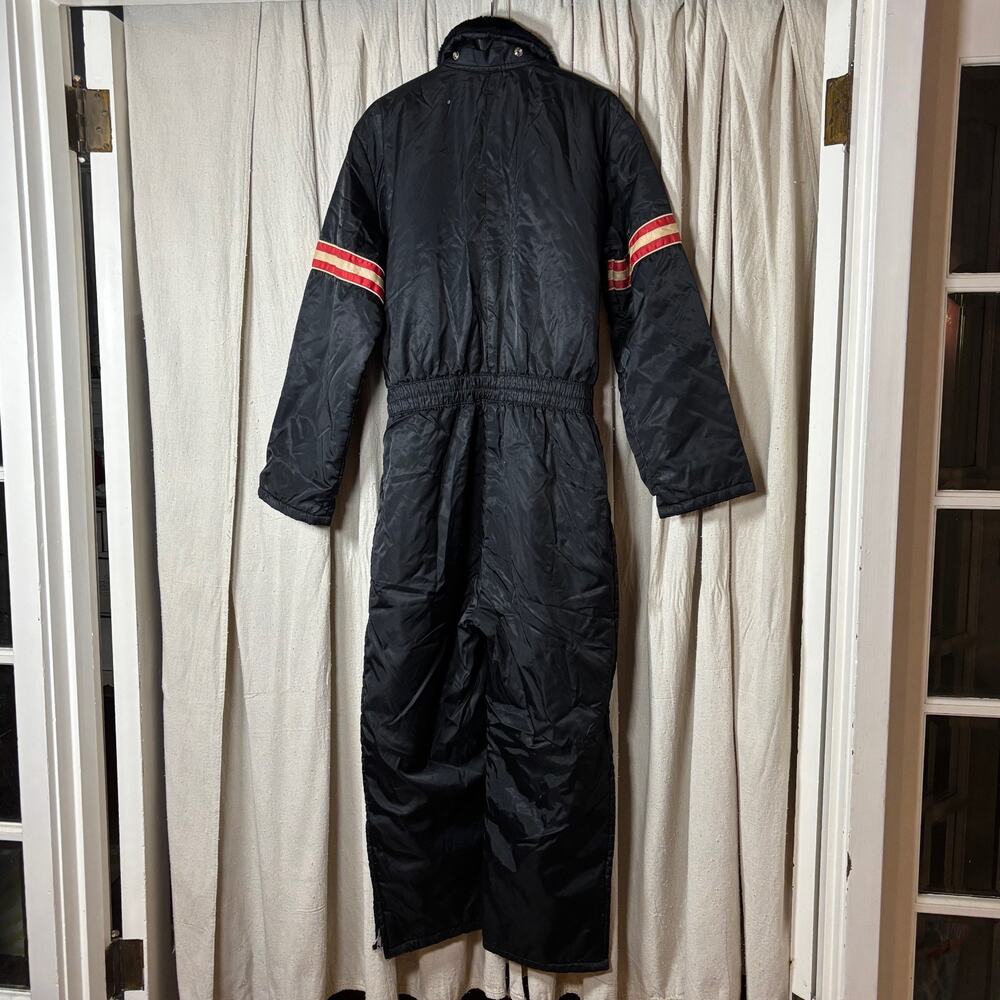 Vintage Fieldmaster Black Insulated Snowmobile‎ Suit Coverall Belt L/XL - Picture 4 of 13